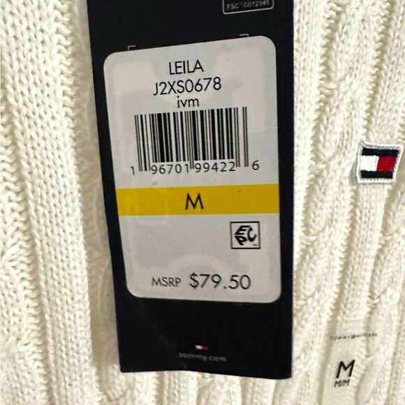 Tommy Hilfiger Cream and Tan Crewneck Sweater - Picture 4 of 8